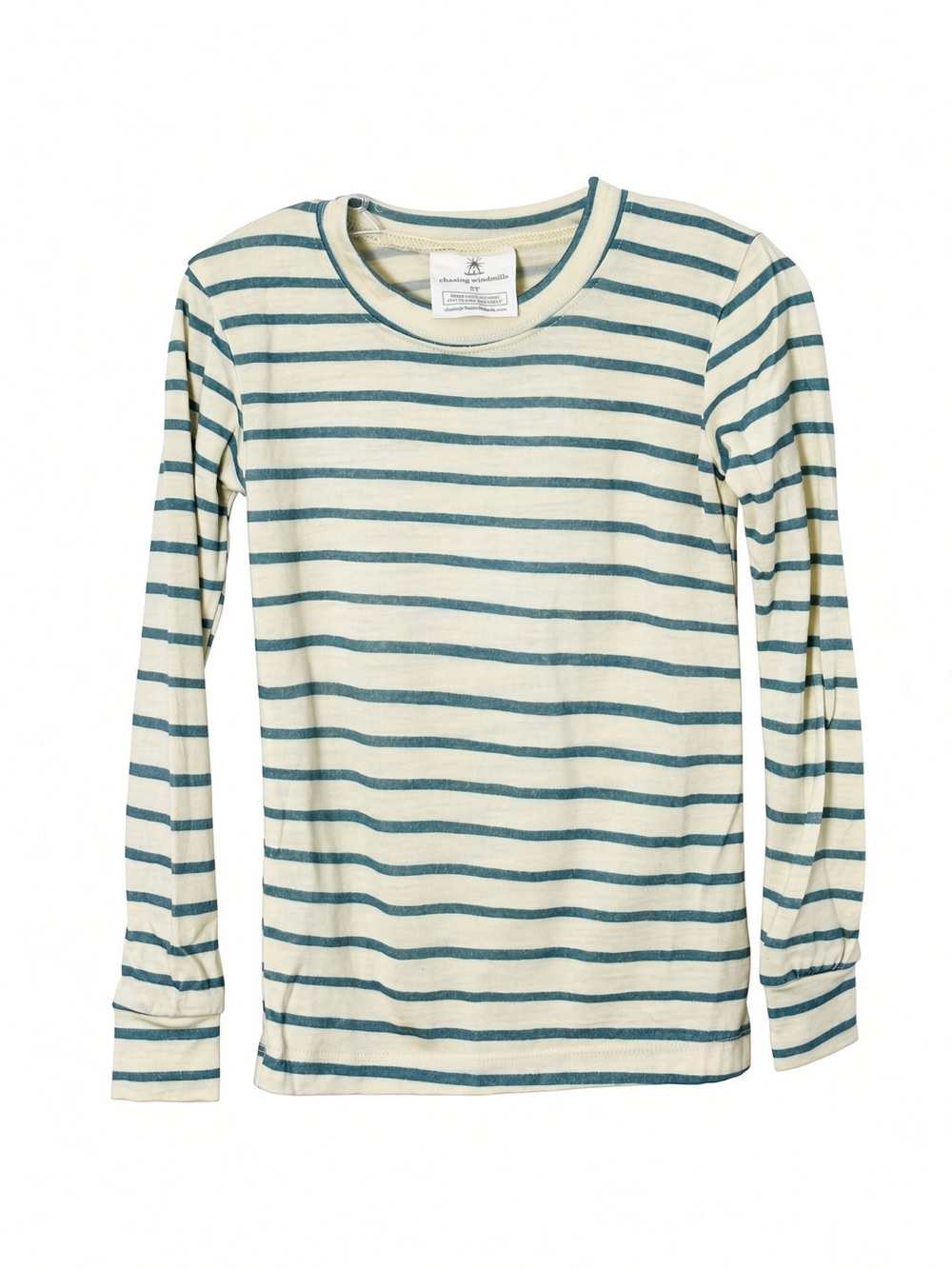 Chasing Windmills Merino Wool Stripe Long Sleeve Tee 5 5T Kids Girls Boys